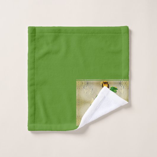 Leprechaun Shamrock "Happy St. Patrick's" Bad Handdoek (Wasdoekje)
