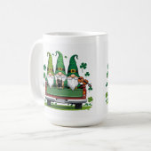Leprechaun Shamrock Ierse muziek Koffiemok (Voorkant links)