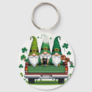 Leprechaun Shamrock Ierse muziek Sleutelhanger