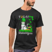 Leprechaun Shamrock Leaf Scottish Fold Cat St. Pat T-shirt (Voorkant)