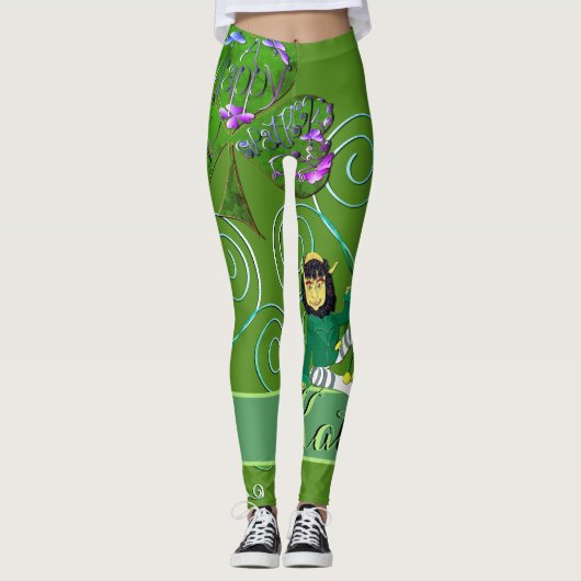 Leprechaun Shamrock Leggings (Voorkant)