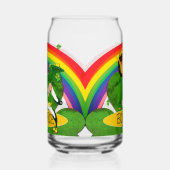 Leprechaun Shamrock Naam Button Blikvorm Glas (Links)