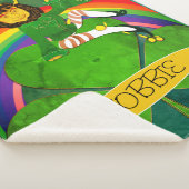 Leprechaun Shamrock & Rainbow Sherpa Deken (3/4)