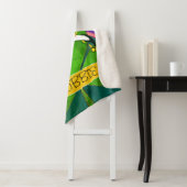 Leprechaun Shamrock & Rainbow Sherpa Deken (In situ)