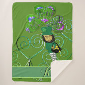 Leprechaun Shamrock Sherpa Deken (Voorkant)