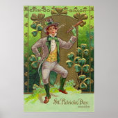 Leprechaun Shamrock Shillelagh Clay Pipe Poster (Voorkant)
