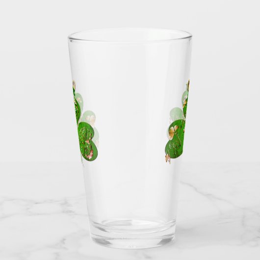 Leprechaun Shamrock St. Patrick's Day Glass Glas (Rechts)