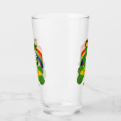 Leprechaun Shamrock St. Patrick's Day Glass Glas (Links)
