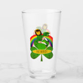 Leprechaun Shamrock St. Patrick's Day Glass Glas (Voorkant)