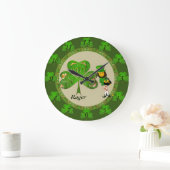 Leprechaun Shamrock Wandklok (Huis)