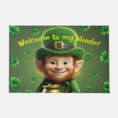Leprechaun & Shamrocks Deurmat (Voorkant)