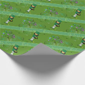 Leprechaun & Shamrocks inpakpapier (Hoek)