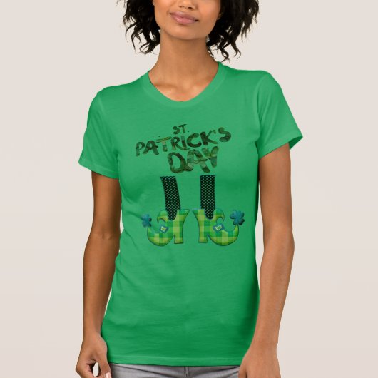 Leprechaun Shoes St Patrick's Day T-Shirt (Voorkant)