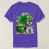 Leprechaun Siberian Husky Irish Shamrock Dog St Pa T-shirt (Design voorkant)