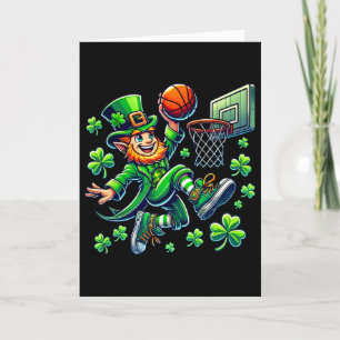 Leprechaun Skelet Dunk St. Patrick's Day Jongens M Kaart