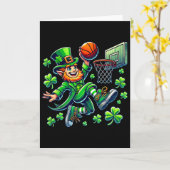 Leprechaun Skelet Dunk St. Patrick's Day Jongens M Kaart (Gele Bloem)