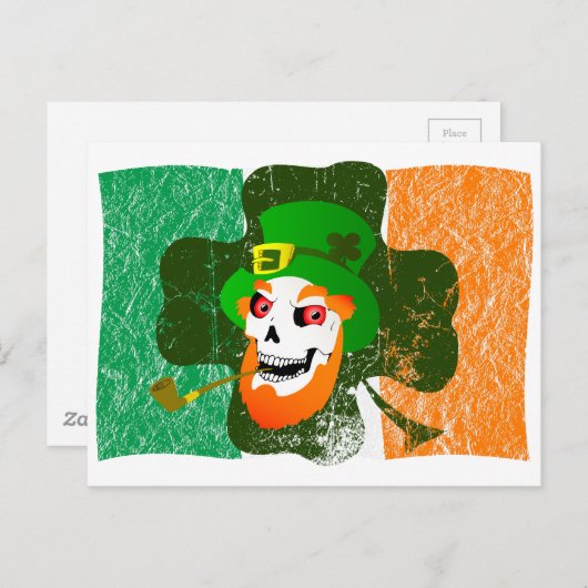 Leprechaun Skull Briefkaart (Voorkant / Achterkant)