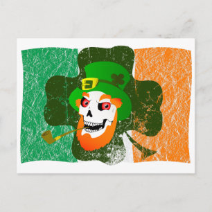 Leprechaun Skull Briefkaart