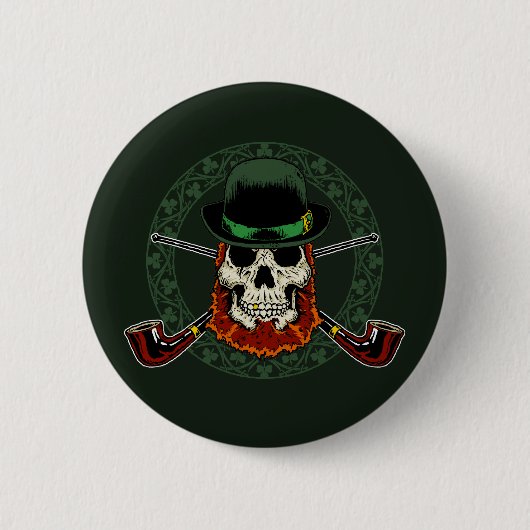 Leprechaun Skull Button (Voorkant)