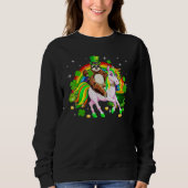 Leprechaun Sloth Riding Unicorn Saint Patrick's Da Trui (Voorkant)