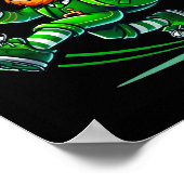 Leprechaun Soccer St Patricks Day Player Boys Men  Poster (Hoek)