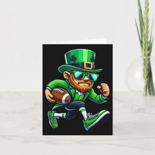 Leprechaun Spelen Football St Patricks Day Sport Kaart