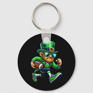 Leprechaun Spelen Football St Patricks Day Sport Sleutelhanger