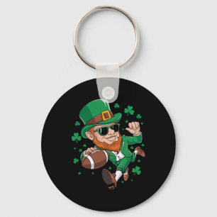 Leprechaun Spelen Football St Patricks Day Sport Sleutelhanger