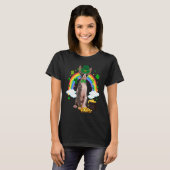 Leprechaun Sphynx Kat Klaver C St. Patrick's D T-shirt (Voorkant volledig)