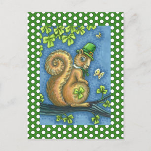 LEPRECHAUN SQUIRREL, ST. PATRICK'S DAG FEESTDAGENKAART