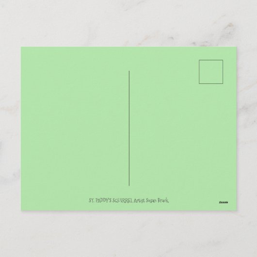 LEPRECHAUN SQUIRREL, ST. PATRICK'S DAG FEESTDAGENKAART (Achterkant)