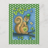 LEPRECHAUN SQUIRREL, ST. PATRICK'S DAG FEESTDAGENKAART (Voorkant)