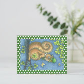 LEPRECHAUN SQUIRREL, ST. PATRICK'S DAY BRIEFKAART (Staand voorkant)