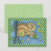 LEPRECHAUN SQUIRREL, ST. PATRICK'S DAY BRIEFKAART (Voorkant / Achterkant)