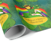 Leprechaun St. Patrick's Day Cadeaupapier (Rol Hoek)