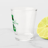 Leprechaun St. Patrick's Day Feest Groen Zwart  Shot Glas (Rechts)