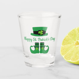 Leprechaun St. Patrick's Day Feest Groen Zwart  Shot Glas