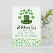 Leprechaun St.Patrick's Day Feest Uitnodiging (Staand voorkant)
