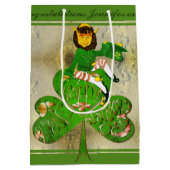 Leprechaun St. Patrick's Day Gift Bag Medium Cadeauzakje (Achterkant)