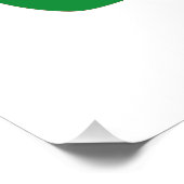 Leprechaun St. Patrick's Day Groen Zwart Perfect Poster (Hoek)