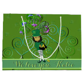 Leprechaun St. Patrick's Day Groot Cadeauzakje (Achterkant)