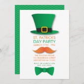 Leprechaun St. Patrick's Day Invitation Kaart (Voorkant / Achterkant)