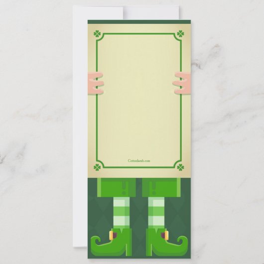 Leprechaun St. Patrick's Day Invitation Kaart (Achterkant)
