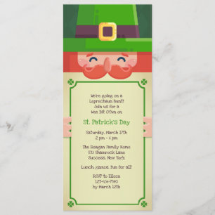 Leprechaun St. Patrick's Day Invitation Kaart