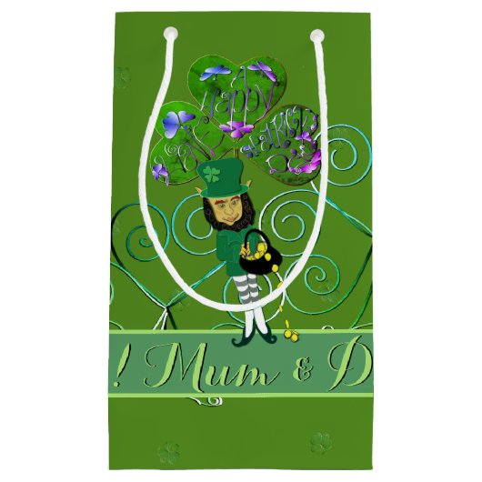 Leprechaun St. Patrick's Day Klein Cadeauzakje (Voorkant)
