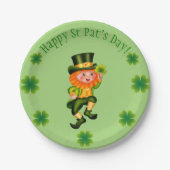 Leprechaun St Patrick's Day Papieren Bordje (Voorkant)