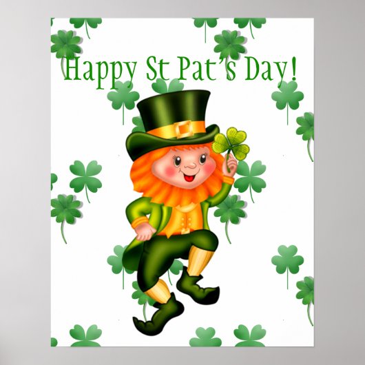 Leprechaun St Patrick's Day Poster (Voorkant)
