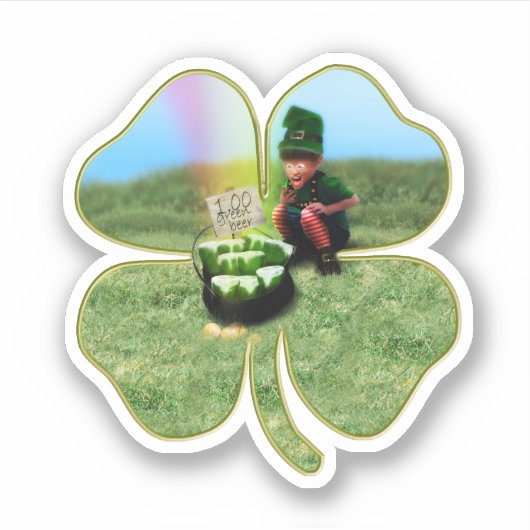 Leprechaun St. Patrick's Day Sticker (Voorkant)