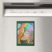 Leprechaun St. Patrick's Day Tabby Kat Magneet (Insitu (Vaatwasser))