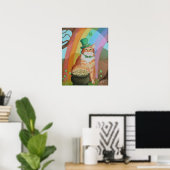 Leprechaun St. Patrick's Day Tabby Kat Muur Kunst Poster (Thuiskantoor)
